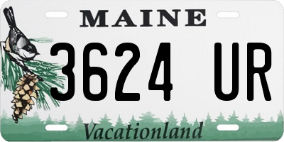 ME license plate 3624UR