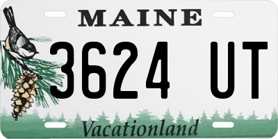 ME license plate 3624UT