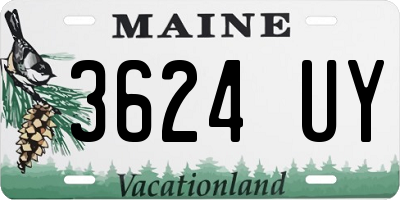 ME license plate 3624UY