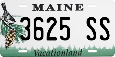 ME license plate 3625SS