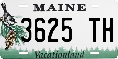 ME license plate 3625TH