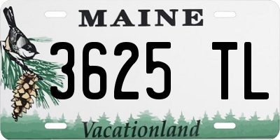 ME license plate 3625TL
