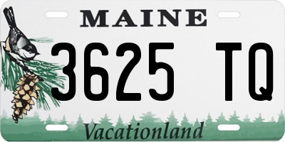 ME license plate 3625TQ