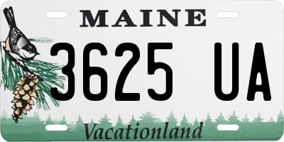 ME license plate 3625UA