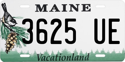 ME license plate 3625UE