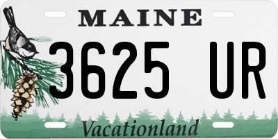 ME license plate 3625UR