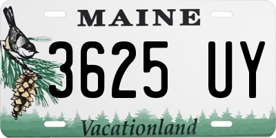 ME license plate 3625UY