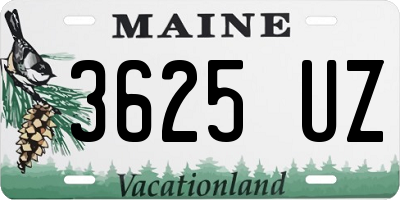 ME license plate 3625UZ