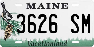 ME license plate 3626SM