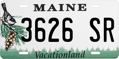 ME license plate 3626SR