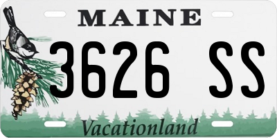 ME license plate 3626SS