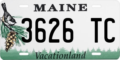 ME license plate 3626TC