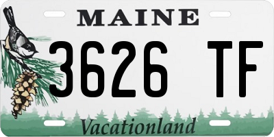 ME license plate 3626TF