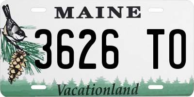 ME license plate 3626TO