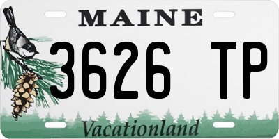 ME license plate 3626TP
