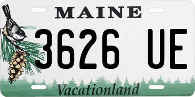 ME license plate 3626UE