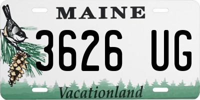 ME license plate 3626UG