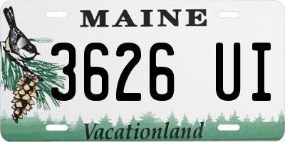 ME license plate 3626UI