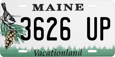 ME license plate 3626UP