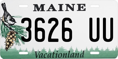 ME license plate 3626UU