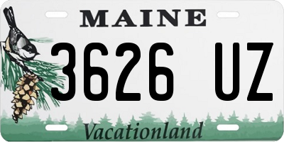 ME license plate 3626UZ