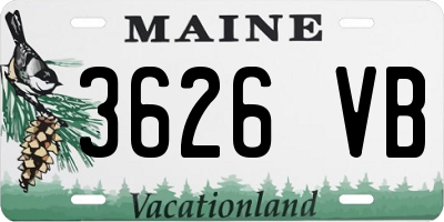 ME license plate 3626VB