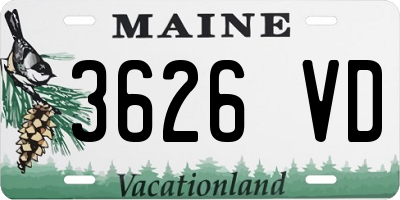 ME license plate 3626VD
