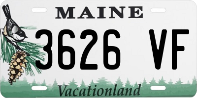 ME license plate 3626VF
