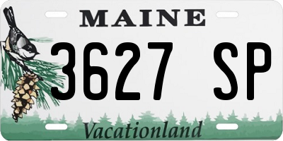 ME license plate 3627SP