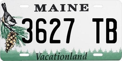 ME license plate 3627TB
