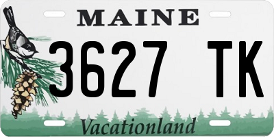ME license plate 3627TK