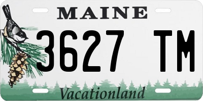 ME license plate 3627TM