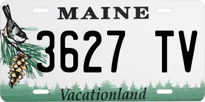 ME license plate 3627TV