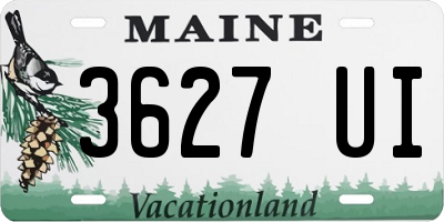 ME license plate 3627UI