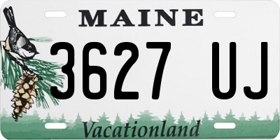 ME license plate 3627UJ