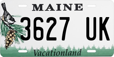 ME license plate 3627UK