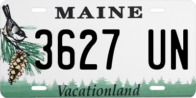 ME license plate 3627UN