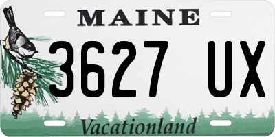 ME license plate 3627UX