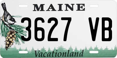 ME license plate 3627VB
