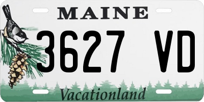 ME license plate 3627VD