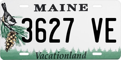ME license plate 3627VE