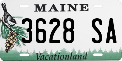 ME license plate 3628SA