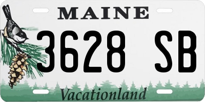 ME license plate 3628SB