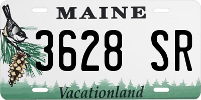ME license plate 3628SR