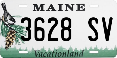ME license plate 3628SV