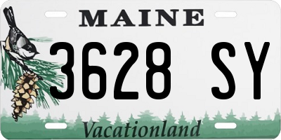 ME license plate 3628SY