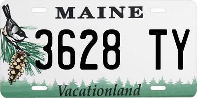 ME license plate 3628TY