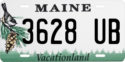 ME license plate 3628UB