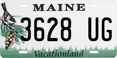 ME license plate 3628UG