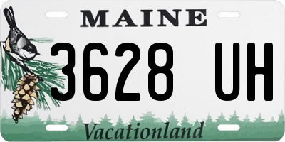 ME license plate 3628UH